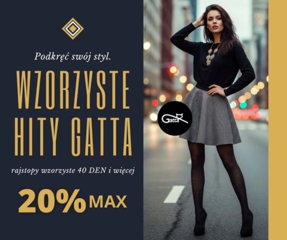 PROMOCJA NA RAJSTOPY WZORZYSTE GATTA OD 40 DEN