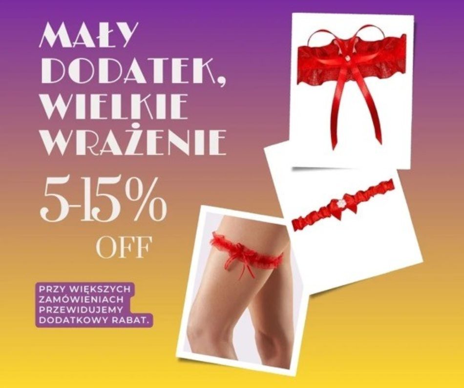 PROMOCJA NA PODWIĄZKI - KOLOR CZERWONY