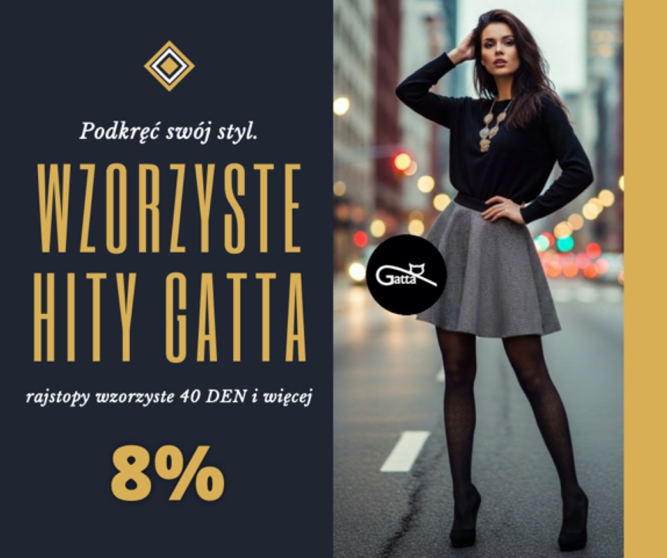 PROMOCJA NA RAJSTOPY WZORZYSTE GATTA OD 40 DEN