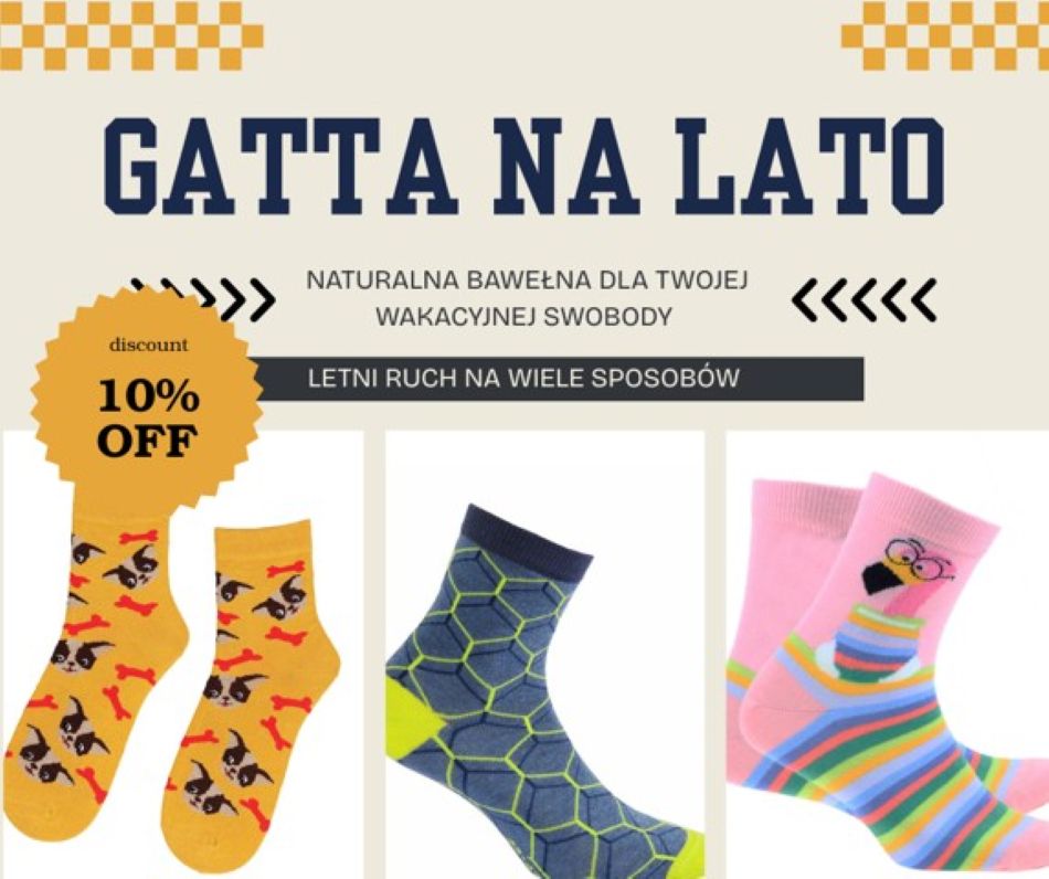PROMOCJA NA WYBRANE SKARPETKI DAMSKIE, MĘSKIE DOSTAWA 1 DZIEŃ - GATTA